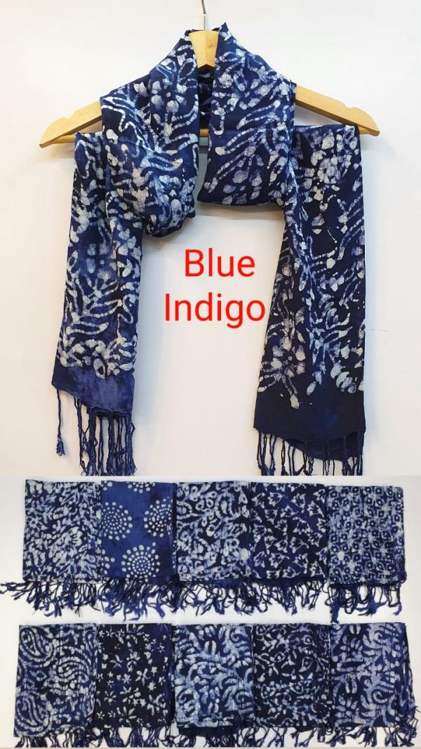 Ff Blue Indigo Scarf Exclusive Designer Collection 